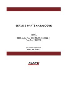 CASE-510587012-PC-EN Case Axial Flow 8250 MY23- combine pdf parts catalog (510587012PC)