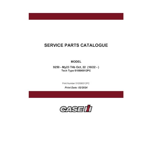 CASE-510590012-PC-EN Case Axial Flow 8250 MY23- combine pdf parts catalog (510590012PC)