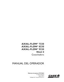 CASE-47372463-OM-ES Manual del operador en PDF de las cosechadoras Case Axial Flow 7230, 8230 y 9230 Tier 4 (ES) (47372463)