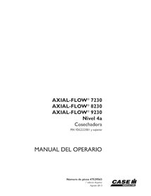 CASE-47529563-OM-ES Case Axial Flow 7230, 8230, 9230 Tier 4a PIN YDG222001 - manual do operador em PDF ES (47529563)