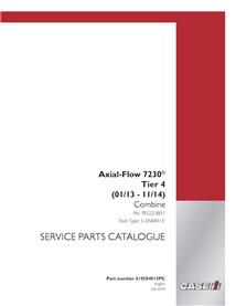 CASE-510584013PC-EN Case Axial Flow 7230 Tier 4 PIN YDG21853- combine pdf parts catalog (510584013PC)