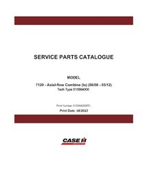CASE-510564000-PC-EN Catálogo de piezas en PDF de la cosechadora Case Axial Flow 7120 (510564000PC)