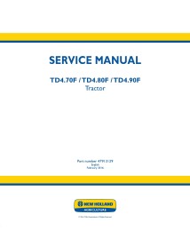 Manual de servicio del tractor New Holland TD4.70F / TD4.80F / TD4.90F - Agricultura de Nueva Holanda manuales - NH-47913129