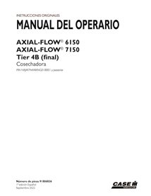 CASE-91806836-OM-ES Manual del operador de la cosechadora Case Axial Flow 6150, 7150 Tier 4B PIN HAJM7N4MKNG018001 (PDF)