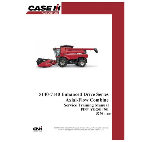 CASE-STM5270-EN Manual de capacitación de servicio (PDF) para cosechadoras Case Axial Flow 5140, 6140 y 7140 (STM5270)