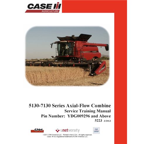 CASE-STM5223 Case Axial Flow 5130, 6130, 7130 PIN YDG009296- combine pdf operator's manual (STM5223)