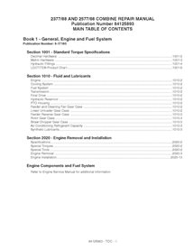 CASE-84125893-RM-EN Manual de reparo em PDF para colheitadeiras Case Axial Flow 2377, 2388, 2577 e 2588 (84125963)