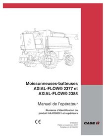 CASE-87666302-OM-FR Case Axial Flow 2377, 2388 PIN HAJ0300001- combine pdf operator's manual FR (87666302)
