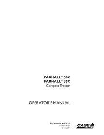 CASE-47578253-OM-EN Case Farmall 30C, 35C compact tractor pdf operator's manual (47578253)