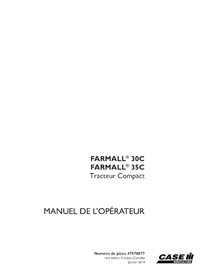 CASE-47578877-OM-FR Case Farmall 30C, 35C compact tractor pdf operator's manual FR (47578253)