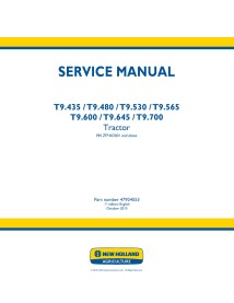 New Holland T9.435, T9.480, T9.530, T9.565, T9.600, T9.645, T9.700, PIN ZFF403001+ tractor pdf service manual  - New Holland ...