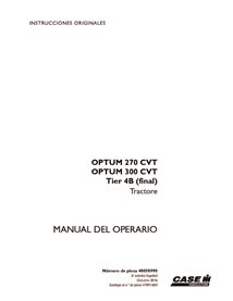 CASE-48058990-OM-ES Manuel d'utilisation PDF du tracteur Case Optum 270 CVT, 300 CVT Tier 4B FR (48058990)