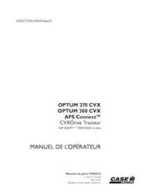 CASE-91802312-OM-FR Case Optum 270 CVX, 300 CVX AFS Connect CVXDrive Tier 4B, PIN DBDPT****MDP50001- tractor pdf operator's m...