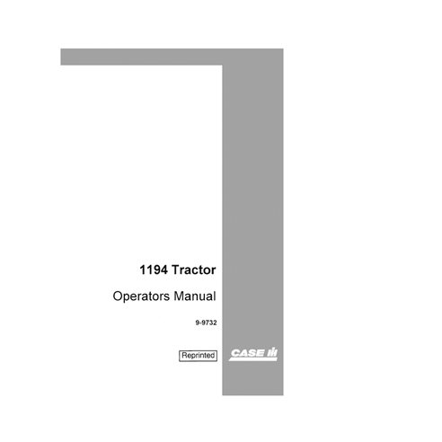 CASE-9-9732-OM-EN Case 1194 tractor pdf operator's manual (9-9732)