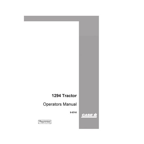 CASE-9-9741-OM-EN Manual del operador del tractor Case 1294 (PDF) (9-9741)