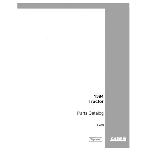 CASE-8-2203-PC-EN Catálogo de peças em PDF do trator Case 1394 (8-2203)