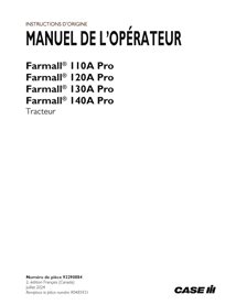 CASE-92290884-OM-FR Manual del operador del tractor Case Farmall 110A-140A Pro (PDF) ES (92290884)