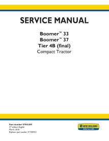 Manual de serviço do trator compacto New Holland Boomer 33/37 - New Holland Agricultura manuais - NH-47941899