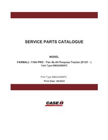 CASE-696024965-PC-EN Catálogo de piezas del tractor Case Farmall 110A Pro (PDF) (696024965PC)