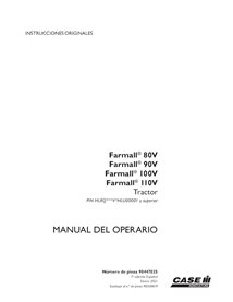 CASE-90447025-OM-ES Case Farmall 80V-110V PIN HLRQ***V*HLU00001- tractor pdf operator's manual ES (90446996)
