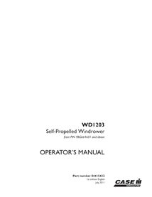 CASE-84415432-OM-EN Manual do operador da enfardadeira Case WD1203 PIN YBG664601 em PDF (84415432)