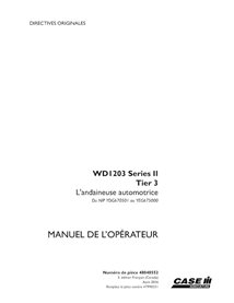 CASE-48048552-OM-FR Manual do operador da enfardadeira Case WD1203 Série II PIN YDG670501 a YEG675000 em PDF FR (48048552)