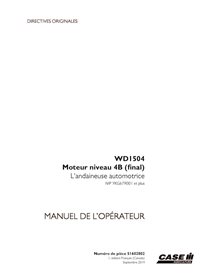 CASE-51602802-OM-FR Manual del operador de la segadora hileradora Case WD1504 Tier 4b PIN YKG679001 (PDF, FR) (51602802)