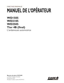 CASE-91872409-OM-FR Manuel d'utilisation PDF de l'andaineur Case WD1505, WD2105, WD2505 FR (91872409)