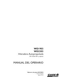 CASE-84570822-OM-ES Manual del operador de la segadora hileradora Case WD1903, WD2303 PIN YCG667001 (PDF) ES (84570822)