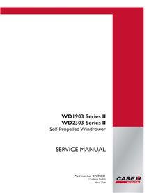 CASE-47698331-SM-EN Manual de servicio en PDF de las segadoras hileradoras Case WD1903 y WD2303 Serie II (47698331)