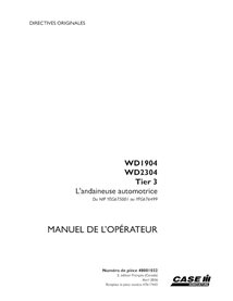 CASE-48001032-OM-FR Manual del operador de la segadora hileradora Case WD1904, WD2304 PIN YEG675001 a YFG676499 (PDF) FR (480...