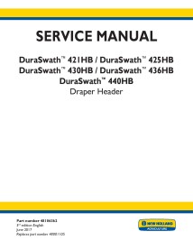 Manual de servicio del cabezal de cortinas New Holland DuraSwath 341HB / 425 HB / 430HB / 436 HB / 440 HB - Agricultura de Nu...