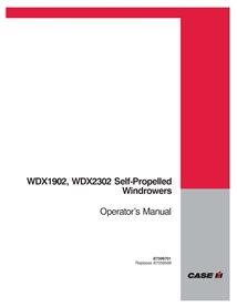 CASE-87599701-OM-EN Manual del operador de la segadora hileradora Case WDX902, WD2302 (PDF) (87599701)