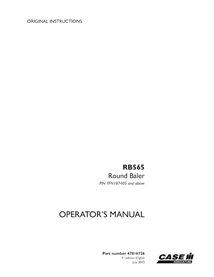 CASE-47816726-OM-EN Manual del operador de la empacadora Case RB565 PIN YFN187405 (PDF, 47816726)