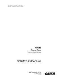 CASE-47957231-OM-EN Manual del operador de la empacadora Case RB565 PIN YGN192828 (PDF, 47957231)