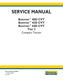 Manual de servicio del tractor compacto New Holland Boomer 40D / 45D / 50D CVT - Agricultura de Nueva Holanda manuales - NH-4...