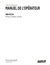 CASE-90437609-OM-FR Manual do operador da enfardadeira Case RB455A em PDF ES (90437609)