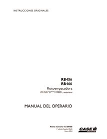 CASE-92169488-OM-ES Manual do operador da enfardadeira Case RB456, RB466 PIN 7490001 - PDF ES (92169488)