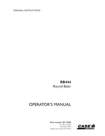 CASE-48119560-OM-EN Manual del operador de la empacadora Case RB444 (PDF) (48119560)