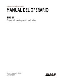 CASE-90437662-OM-ES Case SB521 baler pdf operator's manual ES (90437662)