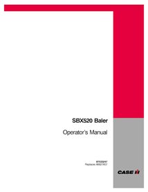 CASE-87533247-OM-EN Manual do operador da enfardadeira Case SBX520 em PDF (87533247)