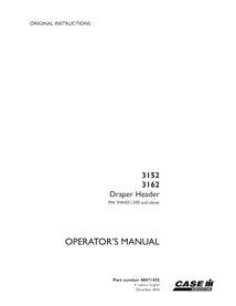 CASE-48071455-OM-EN Boîtier 3152, 3162 PIN YHH051300 - Manuel d'utilisation PDF de l'en-tête Draper (48071455)