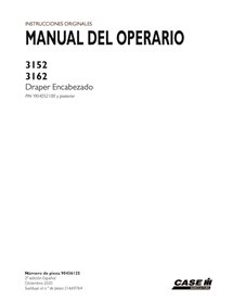 CASE-90436125-OM-ES Manual do operador do cabeçalho Draper em PDF, caso 3152, 3162 PIN YKH052100 (90436125)