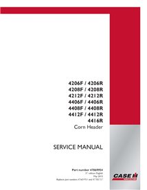 CASE-47869954-SM-EN Manual de servicio en PDF de cabezales de maíz delanteros y traseros Case 4206, 4208, 4208, 4212, 4406, 4...