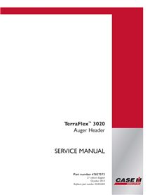 CASE-47627573-SM-EN Manual de servicio en PDF del cabezal de barrena Case TerraFlex 3020 (47627573)