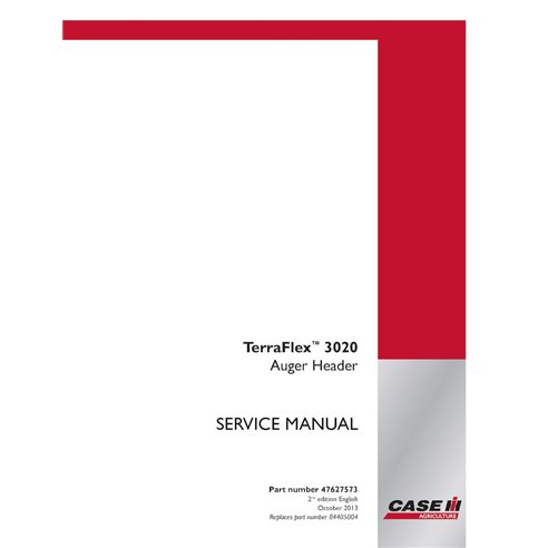 CASE-47627573-SM-EN Manual de serviço em PDF da cabeça de perfuração Case TerraFlex 3020 (47627573)