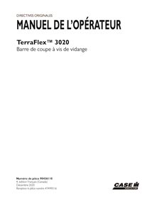 CASE-90436110-OM-FR Manual del operador del cabezal de barrena Case TerraFlex 3020 (PDF, FR) (90436110)