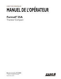 CASE-92153899-OM-FR Case Farmall 25A compact tractor pdf operator's manual FR (92153899)