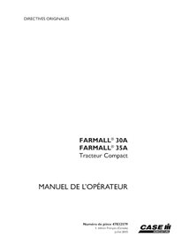 CASE-47832579-OM-FR Manual do operador do trator compacto Case Farmall 30A, 35A em PDF FR (47832579)