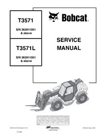 BOBCAT-T3571-4852150-sm Bobcat T3571, T3571L manipulador telescópico manual de serviço em pdf